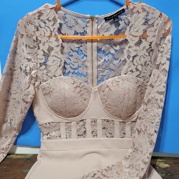 Dress Short Long Sleeve By Haute Monde Size - Picture 3 of 13